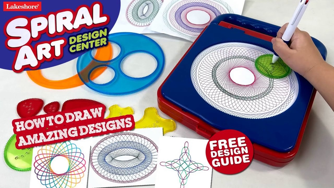 Lakeshore Spiral Art Design Center Ideas with Free Design Guide || Keith's Toy Box