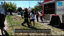 Quemaban pastizales y el fuego se fue hacia a las casas