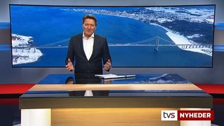 Luftudsigt over Lillebælt i snelandskab | 11 Februar 2021 | TV SYD - TV2 Danmark