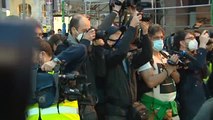 Manifestación sin incidentes en Madrid para apoyar al rapero encarcelado Pablo Hasél