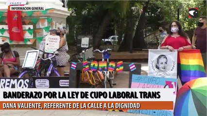 BANDERAZO POR LA LEY DE CUPO LABORAL TRANS
