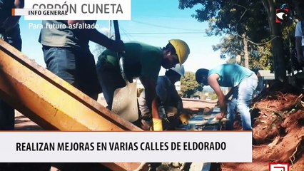 Realizan mejoras en varias calles de Eldorado