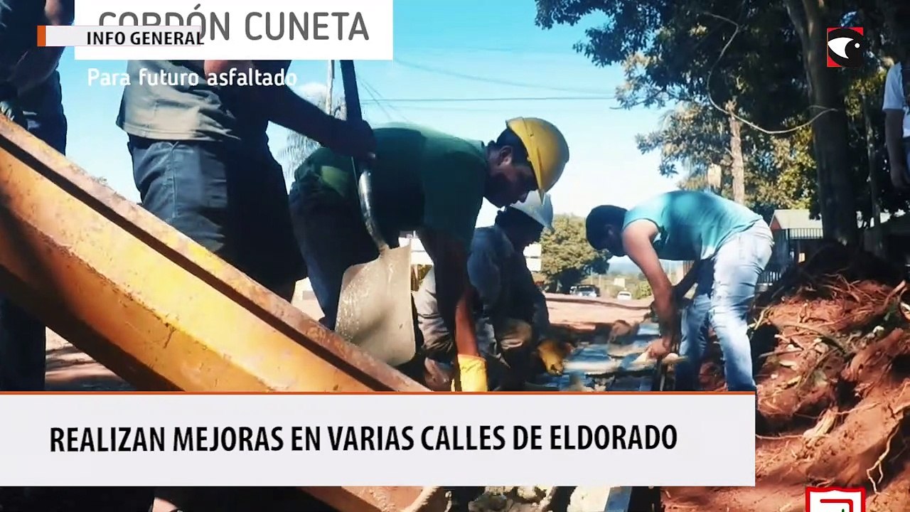 Realizan mejoras en varias calles de Eldorado