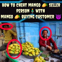 [CCTV CAMERA CAPTURE] HOW TO CHEAT MANGO  SELLER PERSON‍♂️WITH  MANGO  BUYING CUSTOMER 