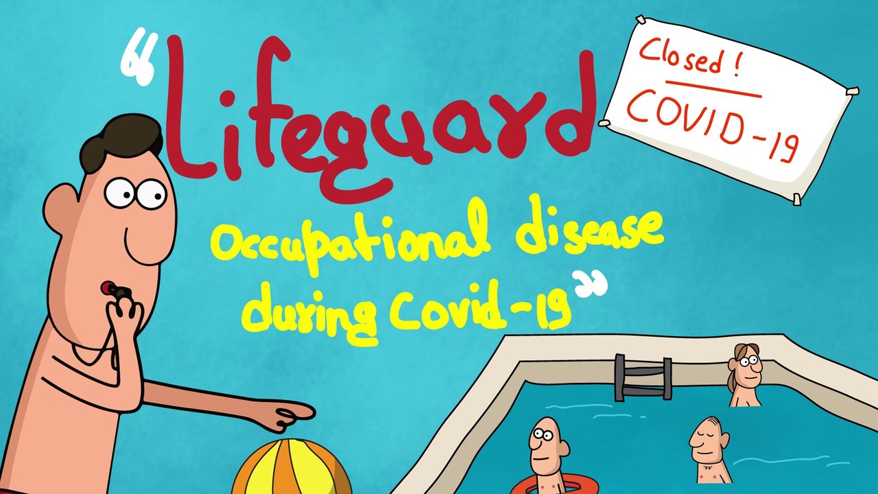 Lifeguard Occupational Disease during covid19 | Cartoon Animation | 1min cartoon