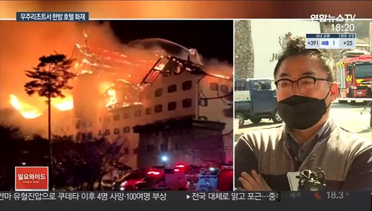 한밤중 화재로 호텔 잿더미…신속 대피로 인명 피해 없어