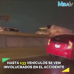 En Texas se hielan las carreteras y ocurren estos accidentes.