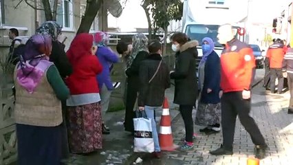 1 tondan fazla kömürün bulunduğu bodrumda korkutan yangın