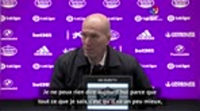 24e j. - Zidane : Nous ne prendrons pas de risques à propos de Benzema