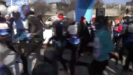 Владивосток: забег по льду морскому