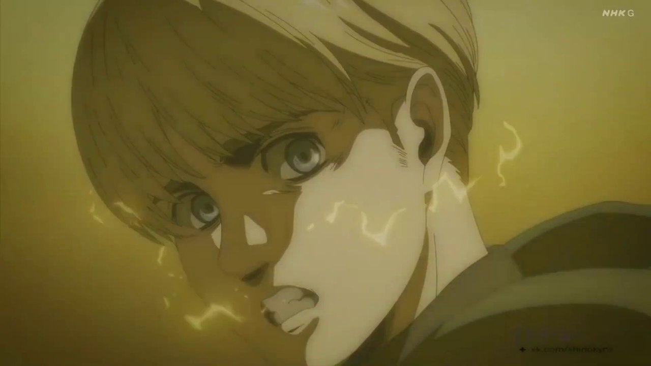 Armin transforms into the Colossal Titan - Attack on titan Season 4 Episode 7