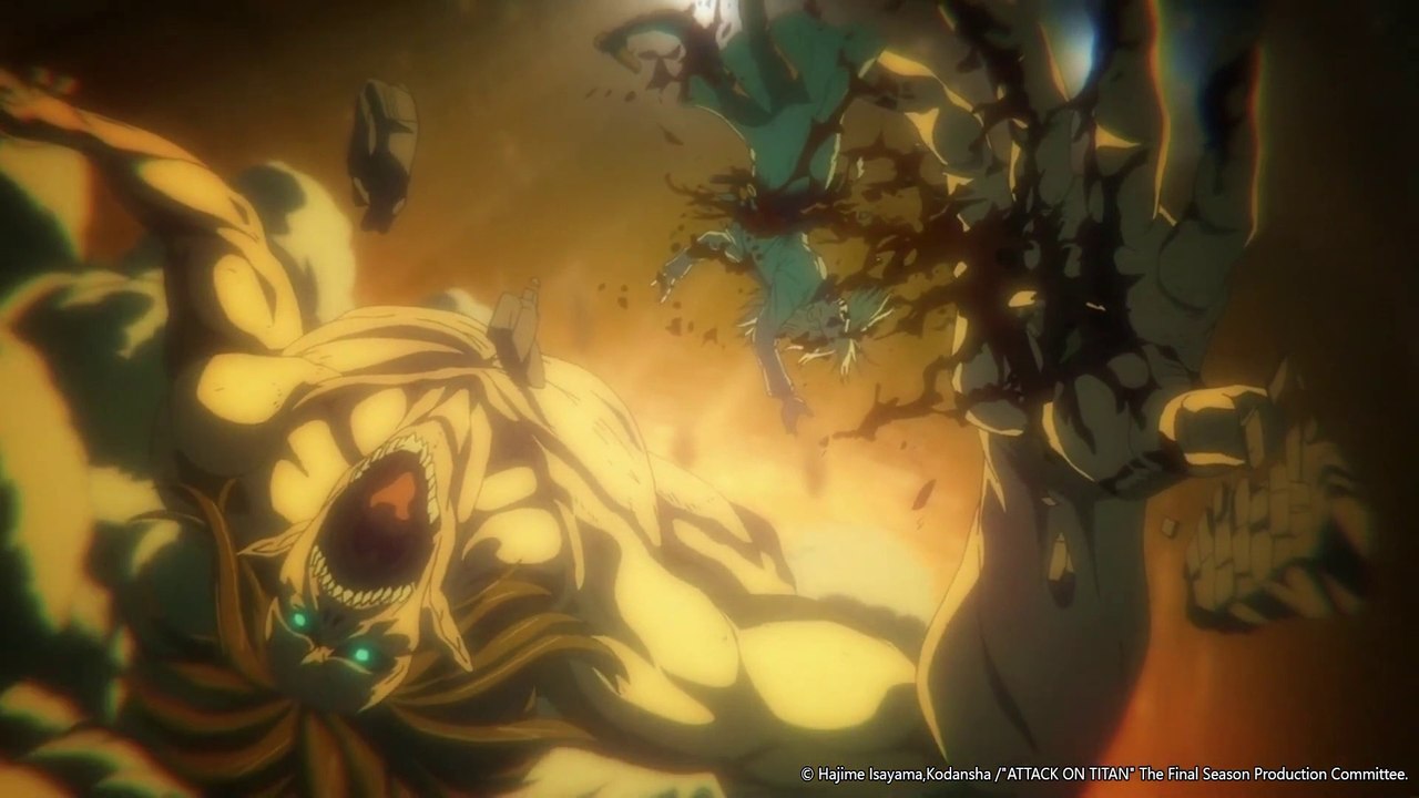 Eren Titan Transformation -  Attack on Titan Final Season 4 Episode 5