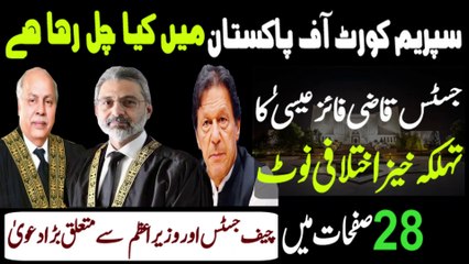 Justice Qazi Faez Isa Allegations on Chief Justice of Pakistan | 28 Pages Important Note Details