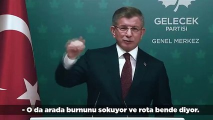 Davutoğlu: Türkiye'de iki buçuk adam yönetimi var; bu ülke iki buçukluk bir ülke değil!