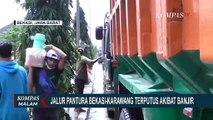 Jalur Pantura Bekasi - Karawang Lumpuh Total Akibat Terendam Banjir