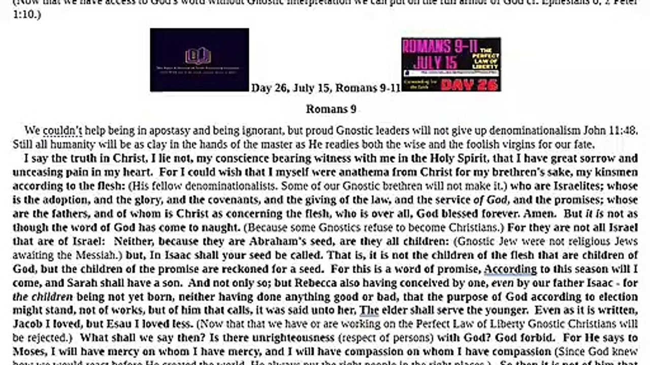 Romans 11  144,000 Jews came out of Gnosticism to enter into the Kingdom of God