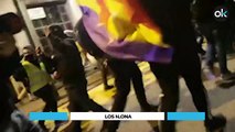Los Mossos intentan dispersar a los violentos pro-Hasél en la Via Laietana de Barcelona