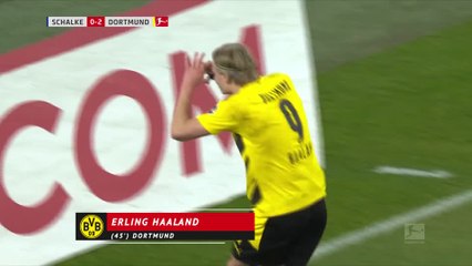 Haaland at the double as Dortmund thrash Schalke in Revierderby