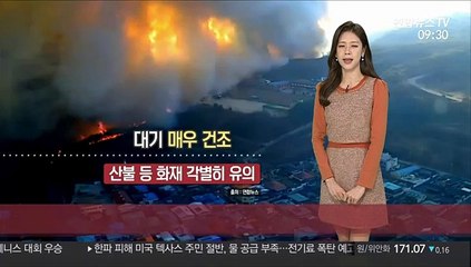[날씨] 맑지만 대기 무척 건조해…퇴근길 무렵부터 찬바람