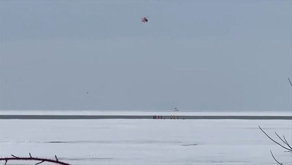 10 people rescued after getting stranded on Lake Erie ice