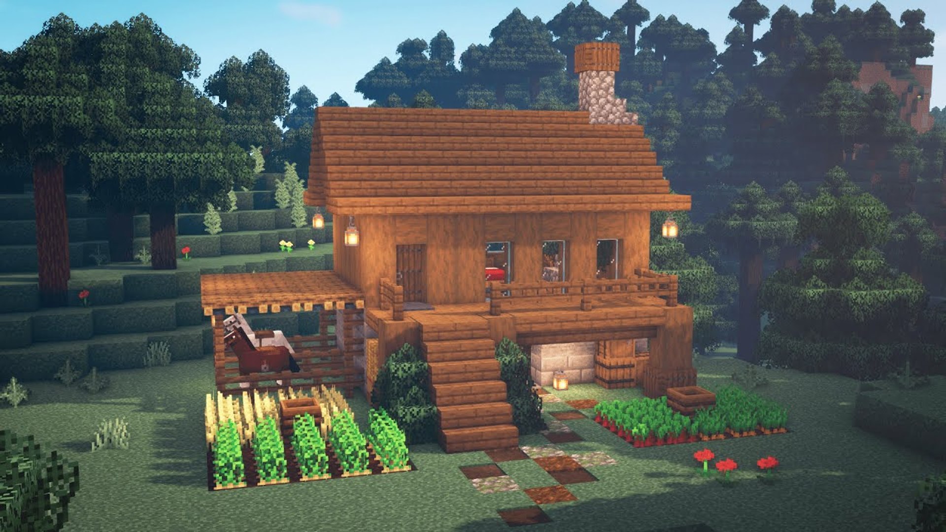Minecraft How To Build A Simple Survival House Starter House Video Dailymotion