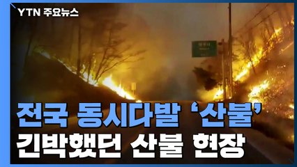 '불 타는 도로·붉게 물든 하늘'...영상 속 긴박한 산불 현장 / YTN