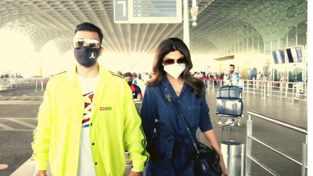 Shilpa Shetty Spotted with Raj Kundra at Mumbai Airport | FilmiBeat
