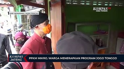 PPKM Mikro, Warga Menerapkan Program Jogo Tonggo