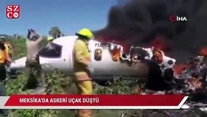 Meksika'da askeri uçak düştü