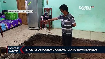 Tergerus air gorong-gorong, lantai rumah amblas