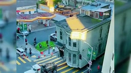 139 yıllık 2 katlı ev yeni adresine taşındı