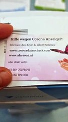 Visitenkarte für Hilfe gegen Corona Anzeige!