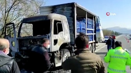 - Su kamyonu alev topuna döndü