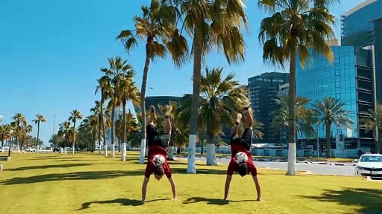 FOOTBALL FREESTYLE - Synchronized Soccer from Qatar