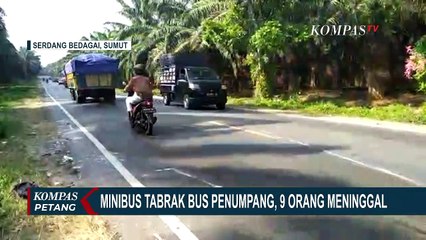 Minibus Tabrak Bus Penumpang di Serdang Bedagai, 9 Korban Tewas di Lokasi