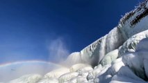 Espectaculares imágenes de las cataratas del Niágara casi congeladas