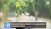 Motorista flagra acidente com motociclista em rodovia do ES