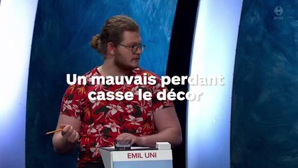 Un candidat mauvais perdant dans un jeu télé casse le décor