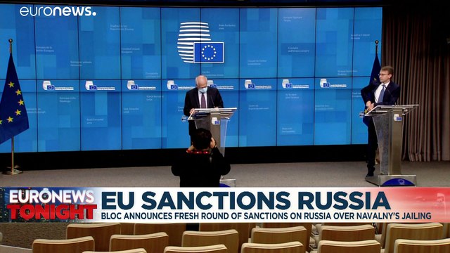 EU agrees human rights sanctions on Russia over Alexei Navalny's jailing