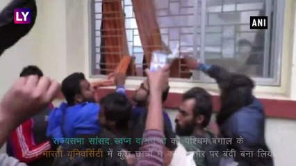 Rajya Sabha MP Swapan Dasgupta को Visva Bharati University में बनाया गया बंधक