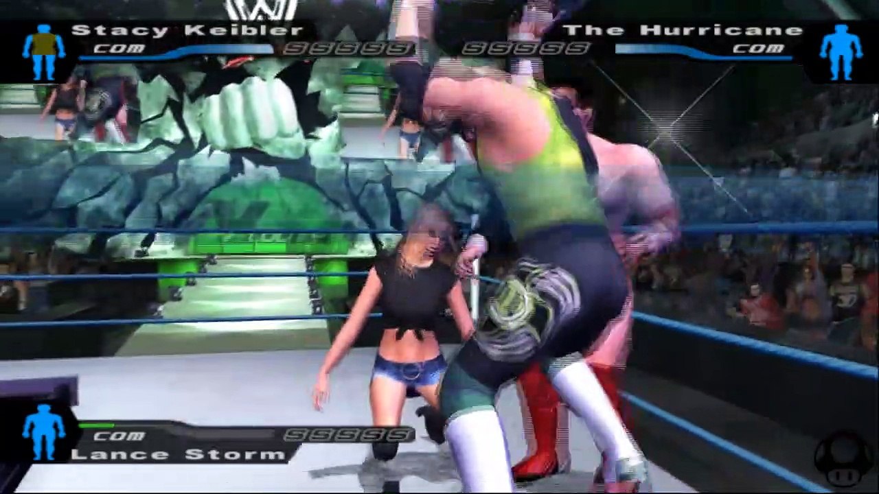 Here Comes the Pain Stacy Keibler vs The Hurricane vs Lance Storm