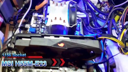 MSI H55M-E23 i5 760 CPU ASUS RX 570 ROG STRIX GAME TEST+BIOS