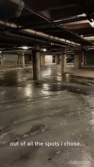 Elle a gare sa voiture dans la pire place de parking pendant la vague de froid à Dallas !
