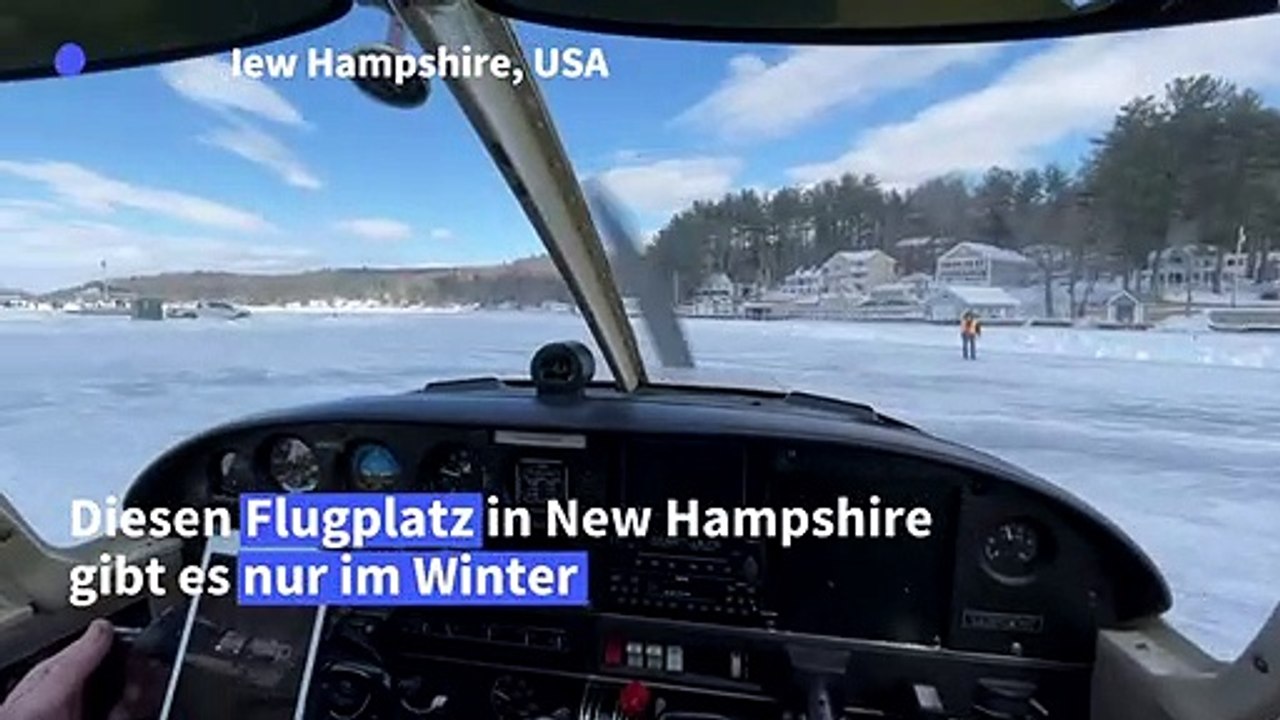 Nur im Winter: Ein See als Flugplatz