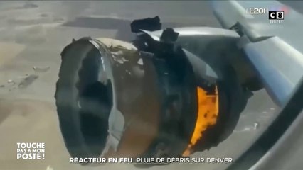 Les images impressionnantes d'un réacteur d'avion en feu au-dessus de Denver aux USA