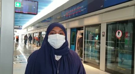 بالفيديو...أول طفلة تستقل المترو في دبي في 2009 تواكب اليوم انطلاق مسار 2020
