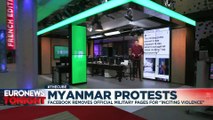 Myanmar military has Facebook page taken down after deadly protests