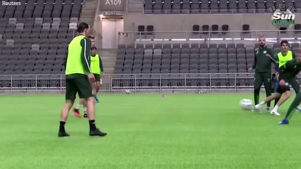 بالفيديو.. إبراهيموفيتش يثير الجدل بتدريب كامل في السويد