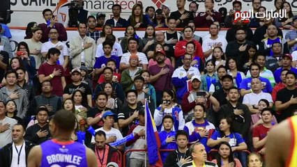 بالفيديو.. الطبل والمزمار والـ "دي جيه" أدوات تشجيعية تميز جمهور سلة دبي عن كرة القدم