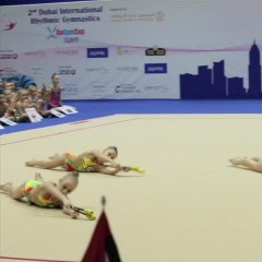 بالفيديو.. نجمات الجمباز العالمي يتألقن في دبي